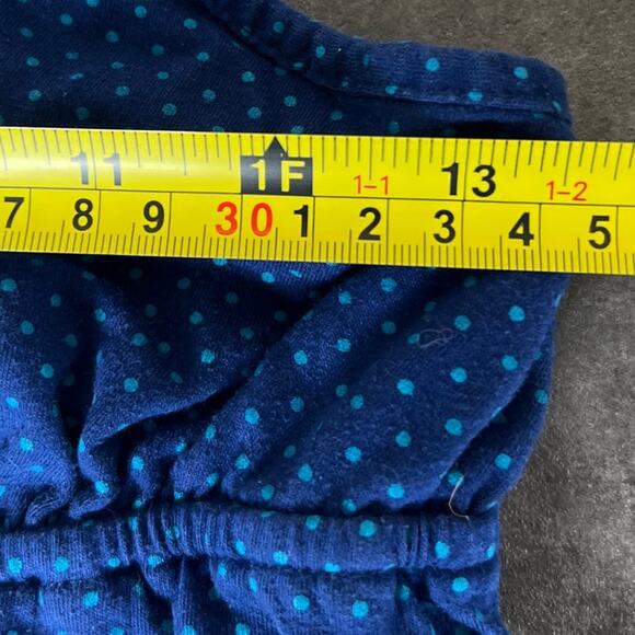 Xhilaration Sleepwear Medium Navy Blue Polka Dot Top - Picture 5 of 5